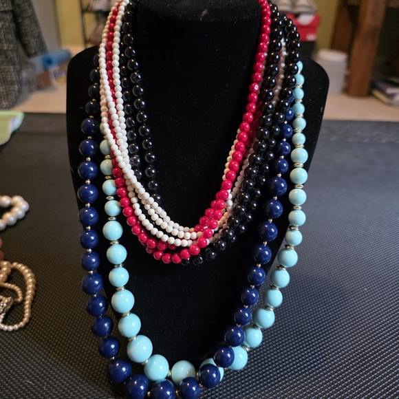 3.6 Lb Vintage Beaded Bauble Antique Pearl Style Necklace Lot - Picture 10 of 14